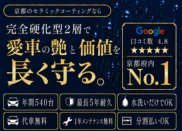 完全硬化型2層で愛車の艶と価値を長く守る